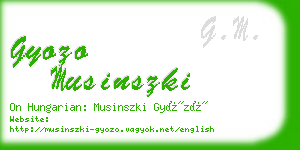 gyozo musinszki business card